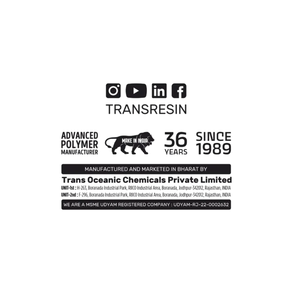 Transbond Marine epoxy adhesive resin and hardener pack designed for high-strength bonding across multiple substrates. This marine grade epoxy provides reliable adhesion for wood, stone, metal, ceramic, and concrete applications. Ideal for boat repair, construction joints, furniture assembly, and waterproof bonding where durability and chemical resistance are essential.